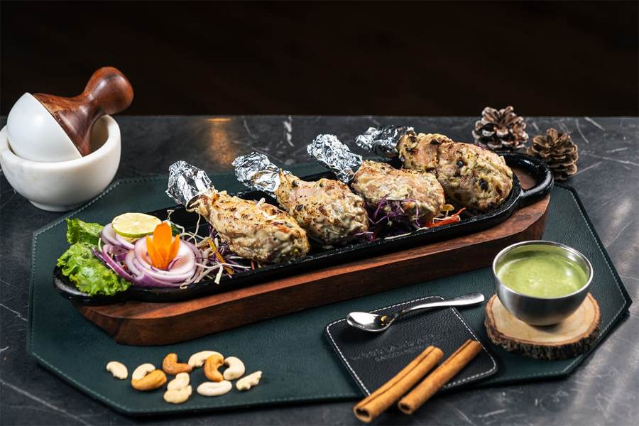 A board of kebabs for sharing